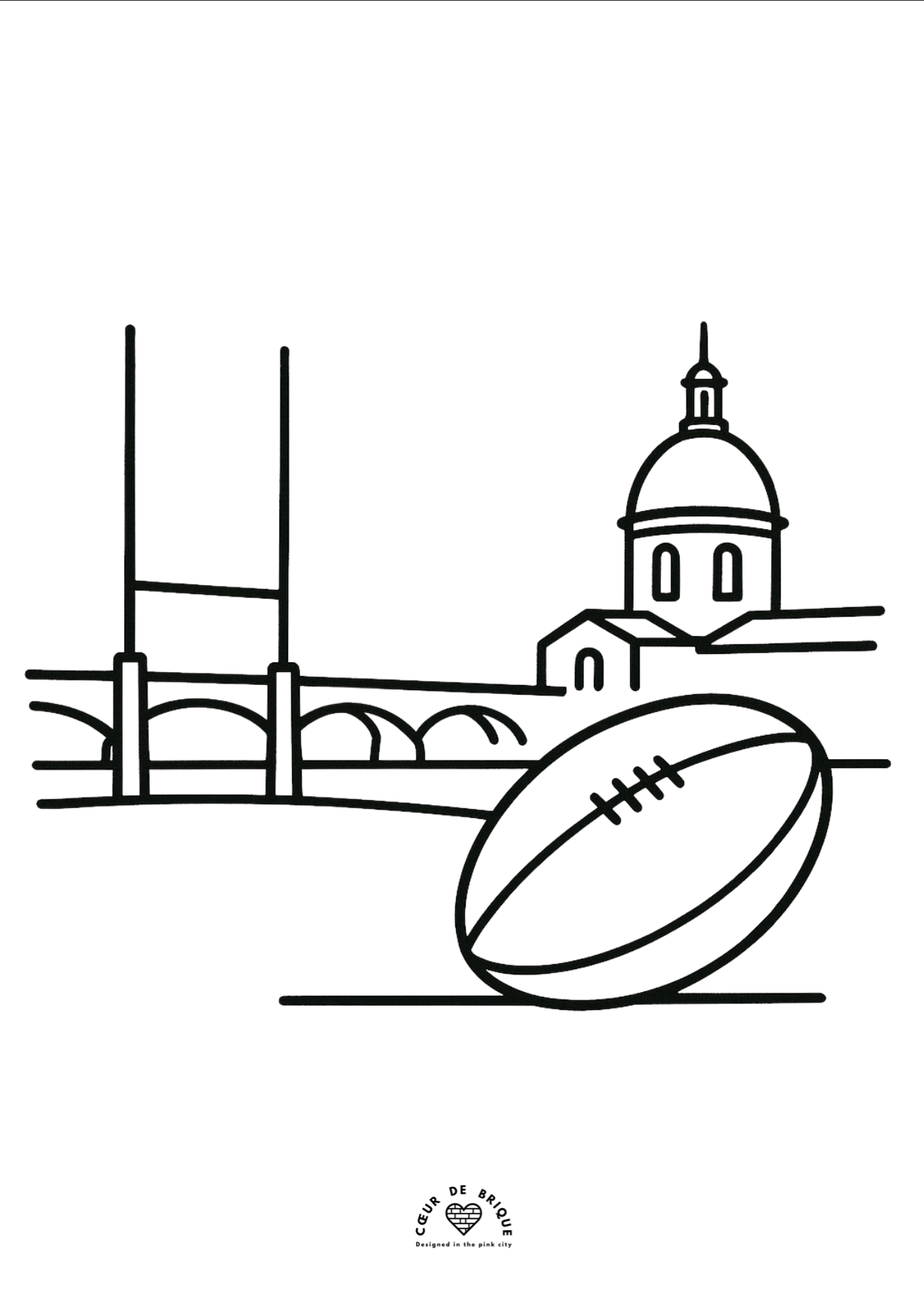 Affiche Rugby 30x40cm - CDB